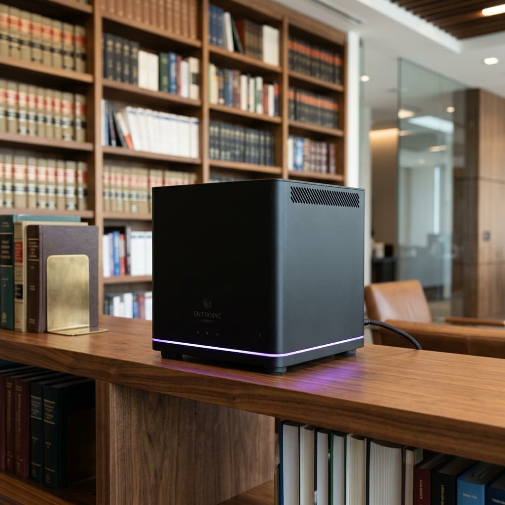 The Entropic Black appliance hardware mockup